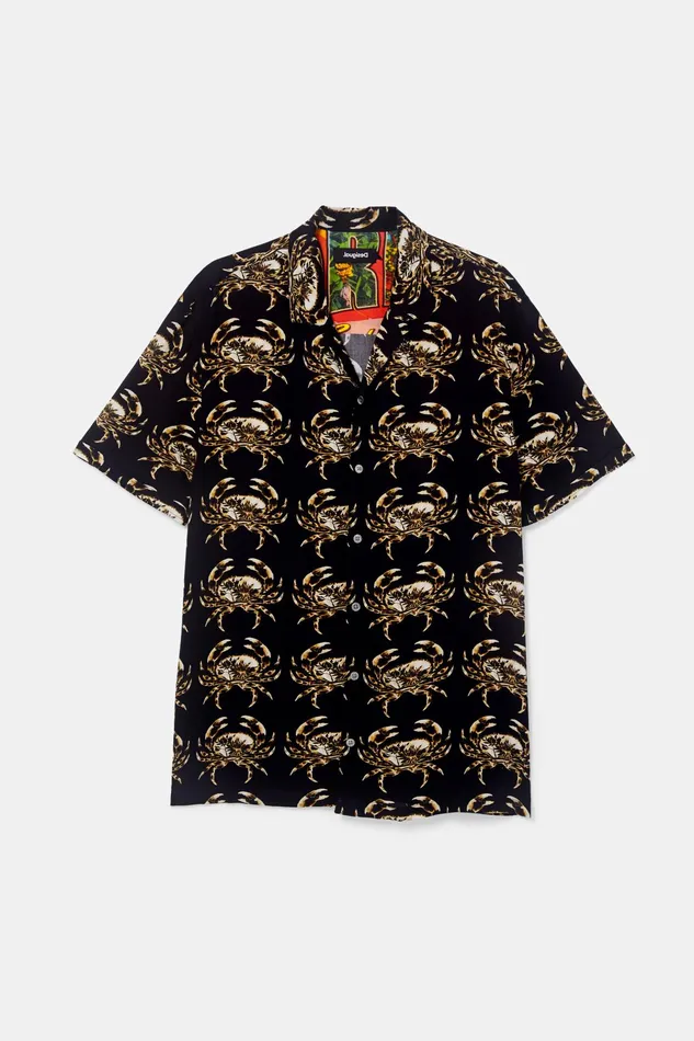 Desigual Resort Shirt Cutaway Collar Mens Shirts