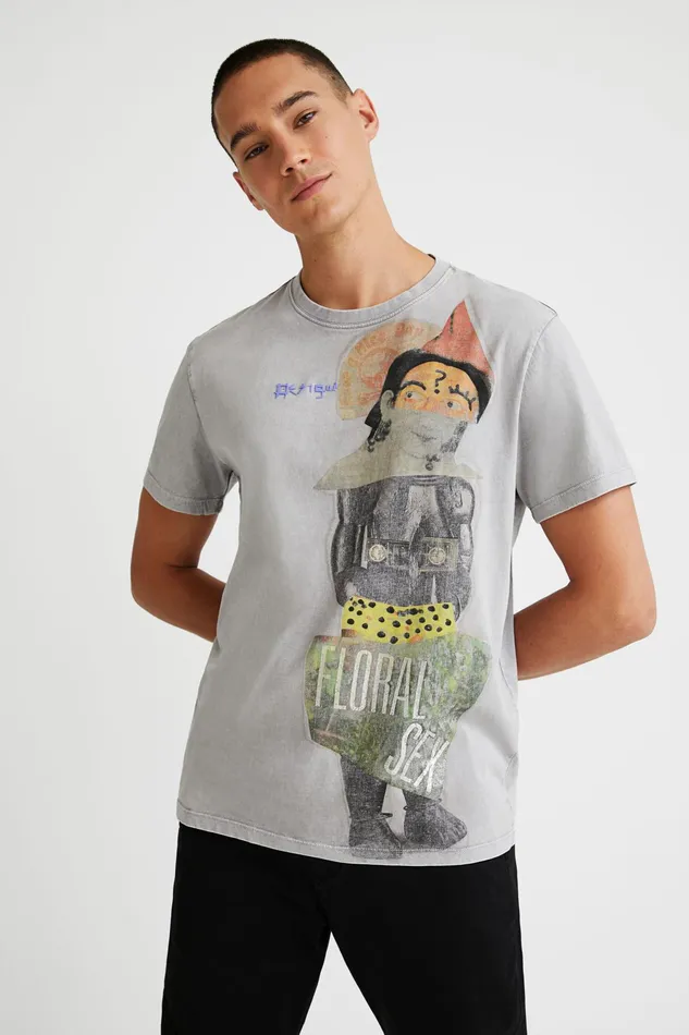Desigual Shortsleeve Floral Sex Tshirt Mens Tshirt and Polos