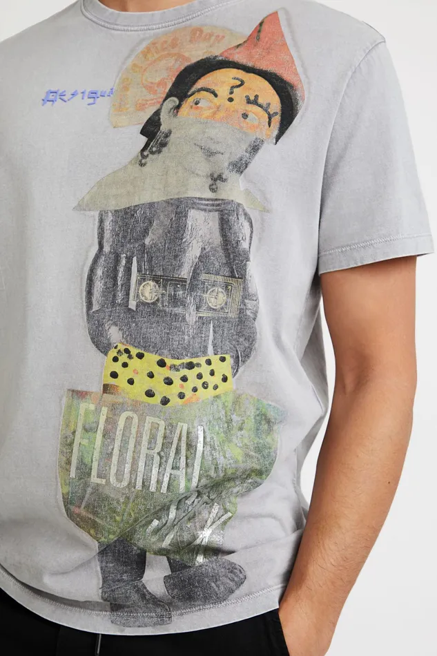 Desigual Shortsleeve Floral Sex Tshirt Mens Tshirt and Polos