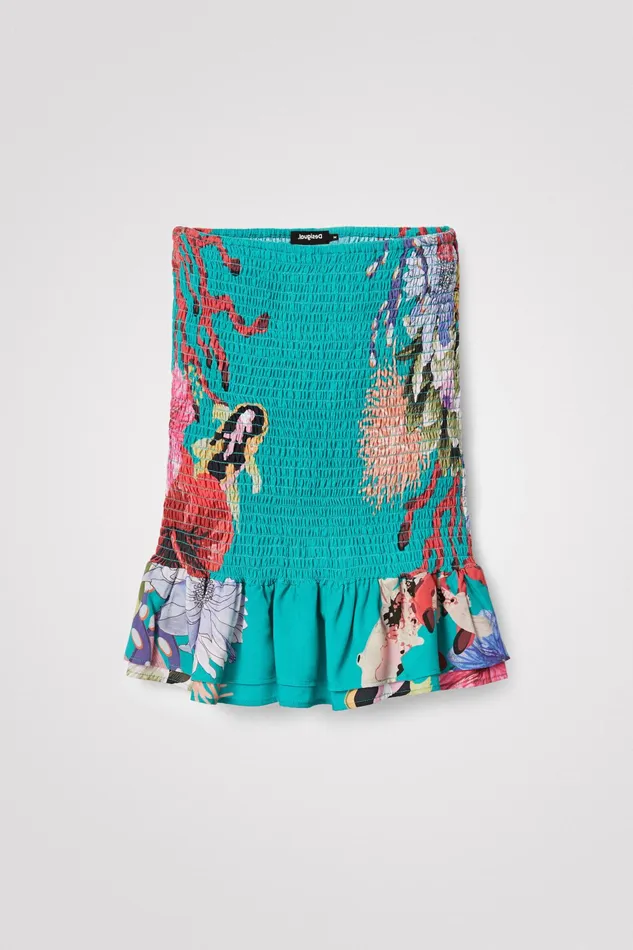 Desigual Sustainable Coral Miniskirt Women Swimwear