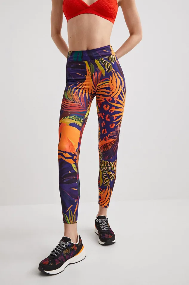 Desigual Tropical Print Leggings Women Sportswear