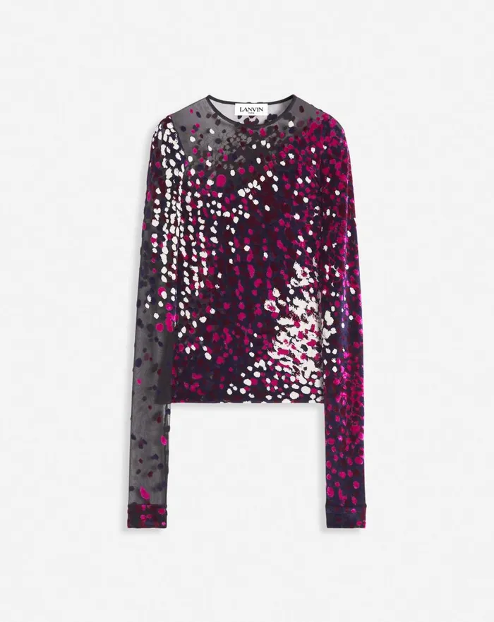 Devoured Jersey Top Fuchsiajapanese Ink Women Lanvin Tops