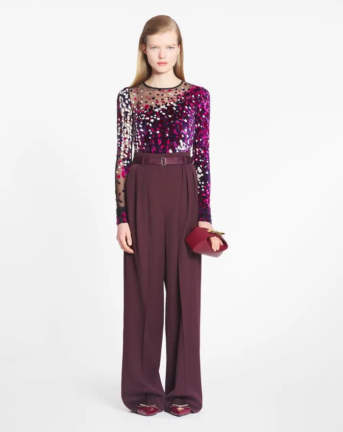 Devoured Jersey Top Fuchsiajapanese Ink Women Lanvin Tops