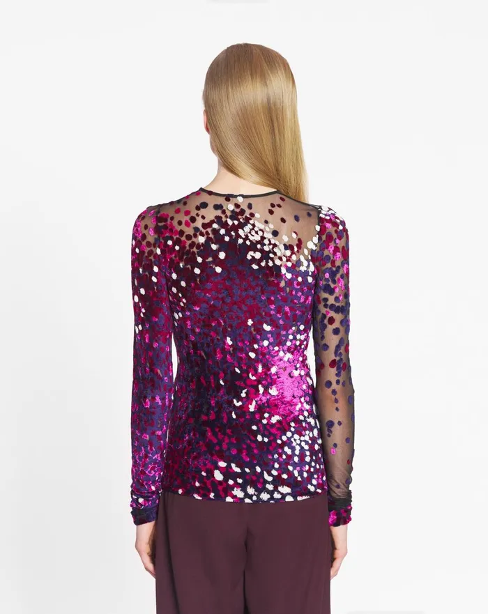Devoured Jersey Top Fuchsiajapanese Ink Women Lanvin Tops