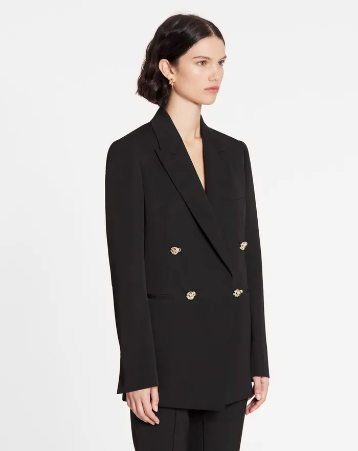 Doublebreasted Jacket Black Women Lanvin Coats and Jackets