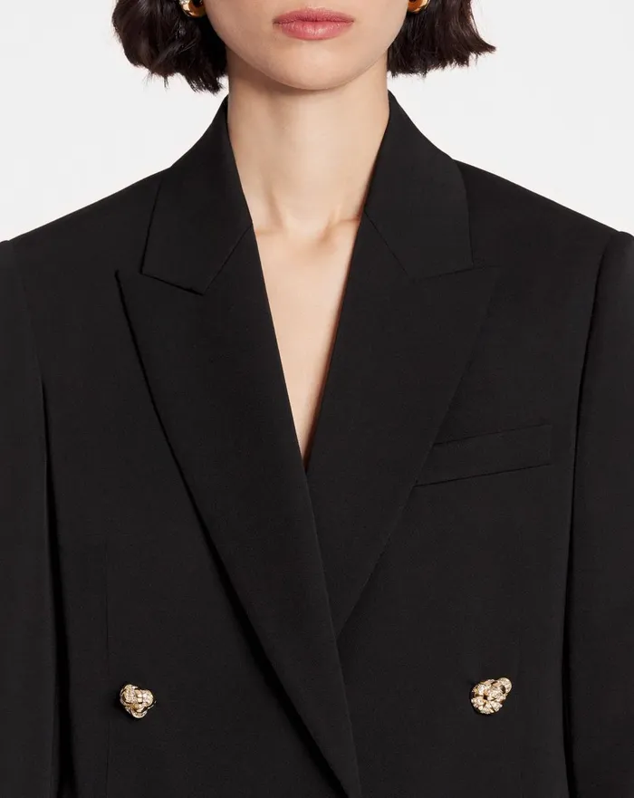 Doublebreasted Jacket Black Women Lanvin Coats and Jackets