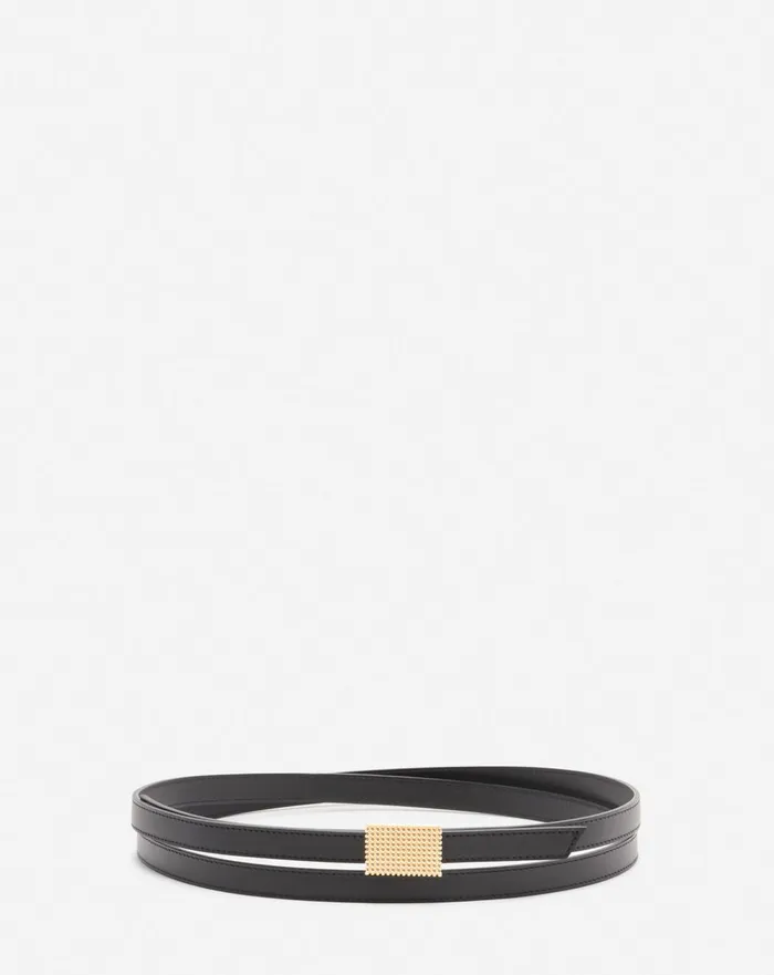Double Concerto Leather Belt Black Women Lanvin Concerto