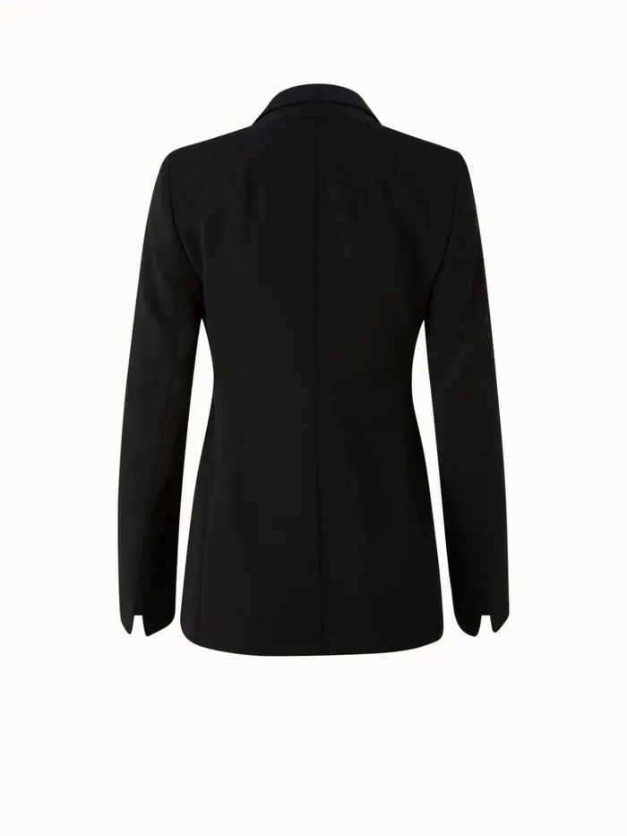 Double Face Wool Blazer Black Women Akris Jackets