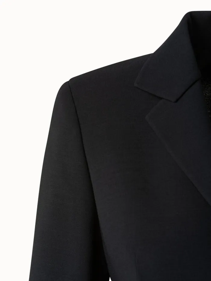 Double Face Wool Blazer Black Women Akris Jackets