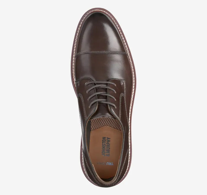 Dress Shoes Upton Cap Toe Mahogany Full Grain Johnston and Murphy Men