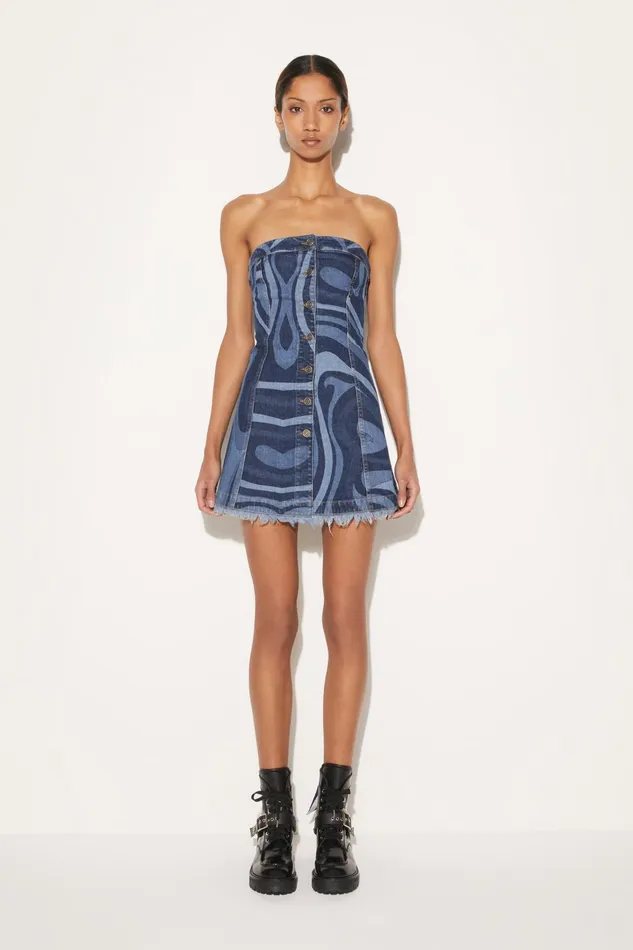 Dresses Women PUCCI MarmoPrint Denim Dress