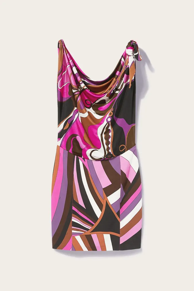 Dresses Women PUCCI Orchidee And Iride Print Mini Dress