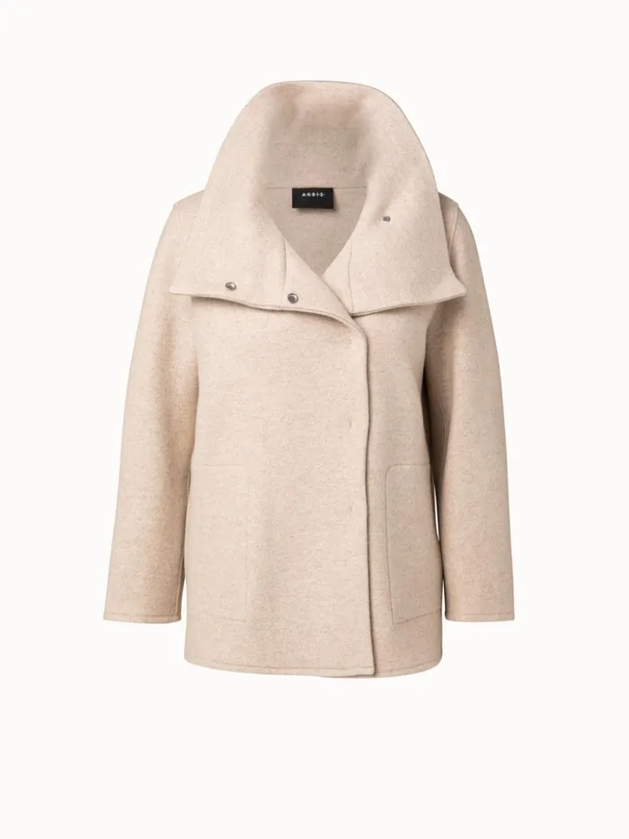 Elize Cashmere Jersey Oversized Jacket Bl Women Akris Jackets