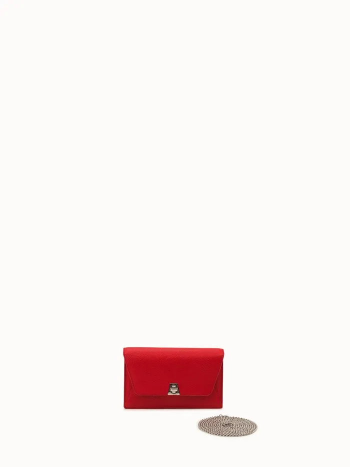 Envelope Bag In Calf Leather With Detachable Shoulder Chain Love Women Akris Crossbody Bags