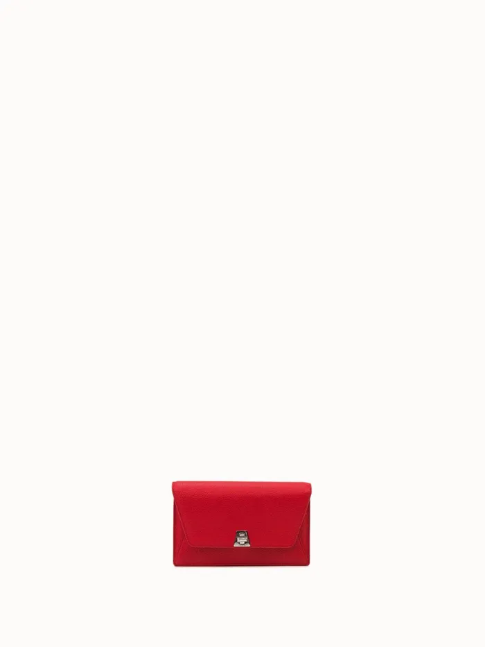 Envelope Bag In Calf Leather With Detachable Shoulder Chain Love Women Akris Crossbody Bags