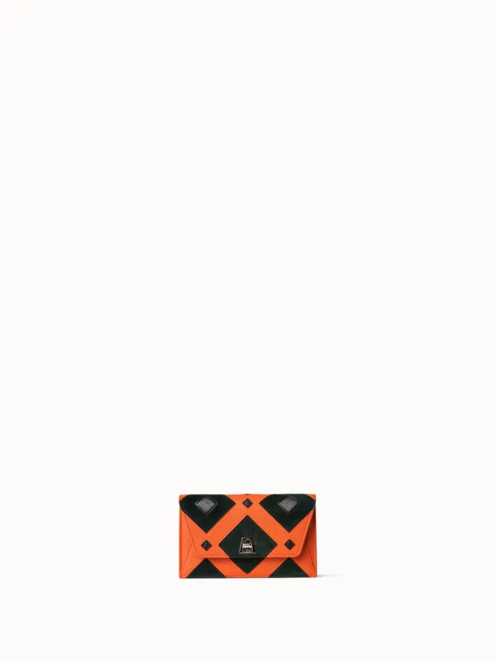 Envelope In Tiled Roof Patchwork Mulitcolor Women Akris Clutches