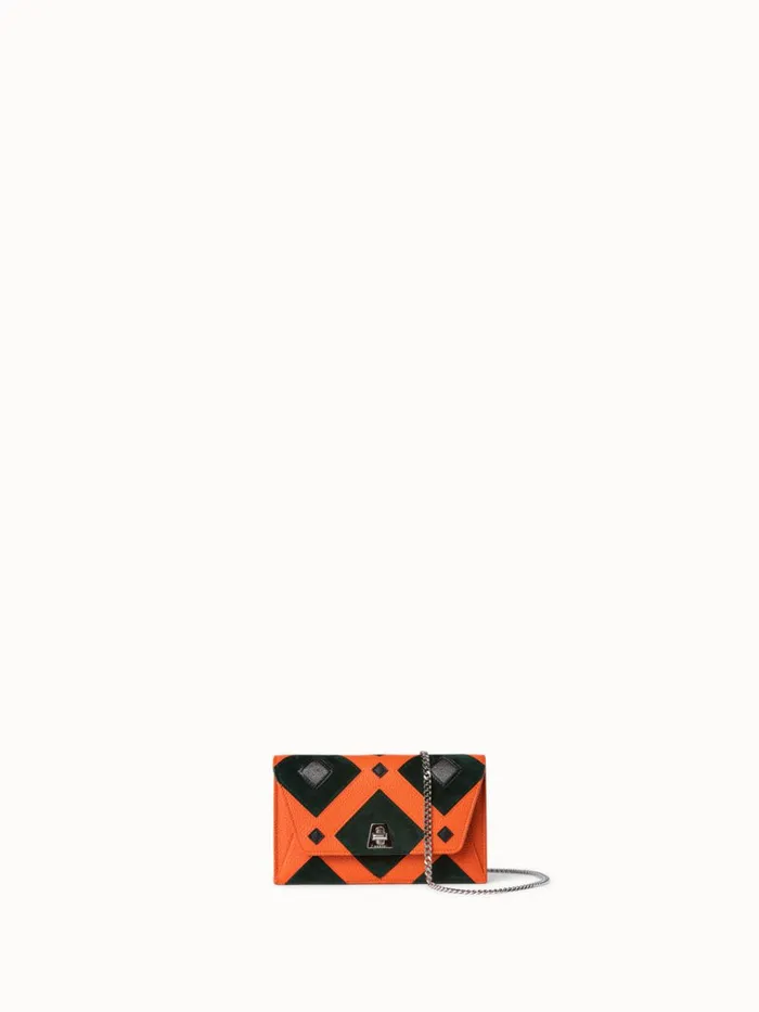 Envelope In Tiled Roof Patchwork Mulitcolor Women Akris Clutches