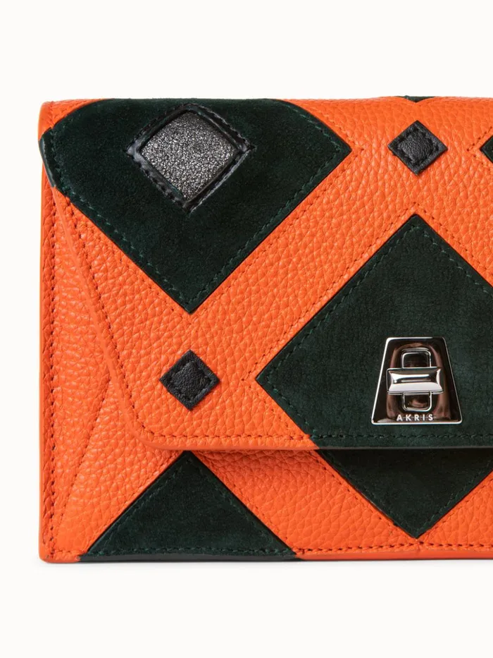 Envelope In Tiled Roof Patchwork Mulitcolor Women Akris Clutches