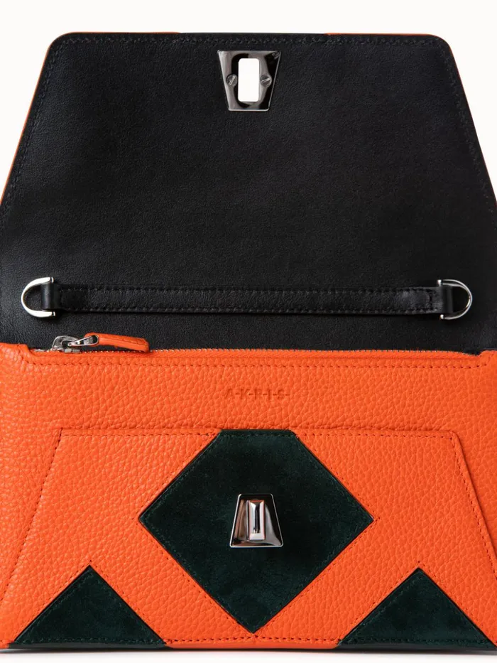 Envelope In Tiled Roof Patchwork Mulitcolor Women Akris Clutches