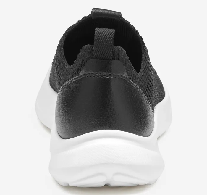 Escape Knit LaceUp Black Knit Sneakers Johnston and Murphy Women