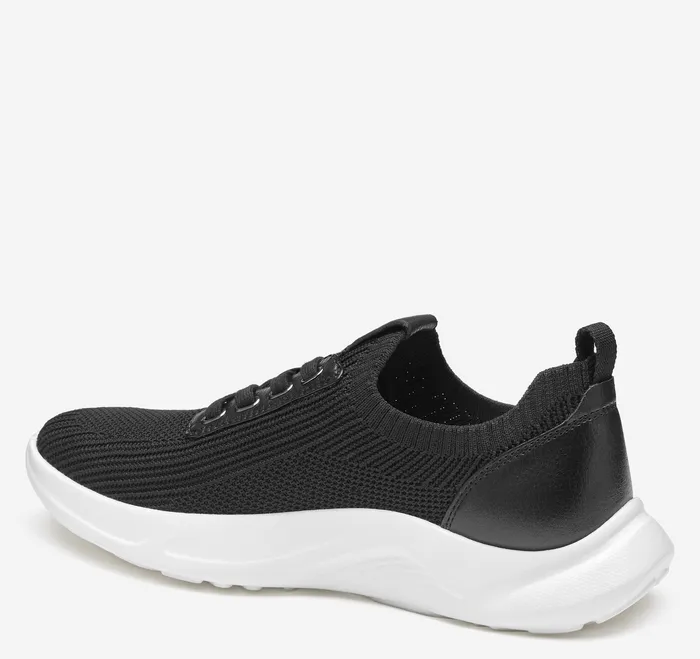 Escape Knit LaceUp Black Knit Sneakers Johnston and Murphy Women