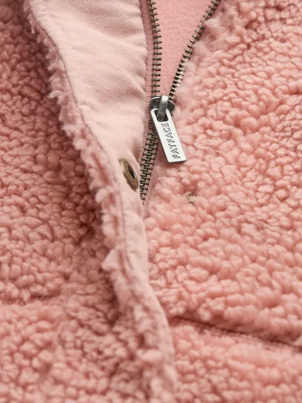 Fat Face Coats and Jackets Women Dusky Pink Fleece Jacket