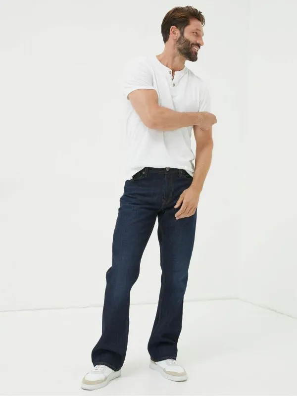 Fat Face Denim Dressing Men Navy Blue Bootcut Jeans