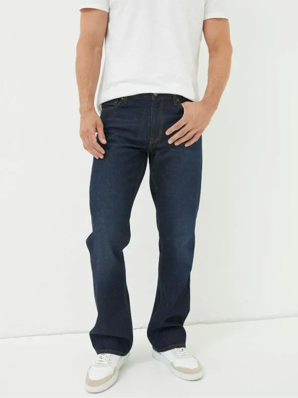 Fat Face Denim Dressing Men Navy Blue Bootcut Jeans