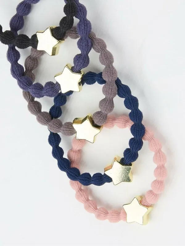 Fat Face Hair Accessories Women Multi Star Hair Tie