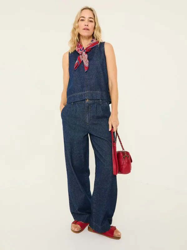 Fat Face Jeans Women Arie Ink Wide Leg Jeans