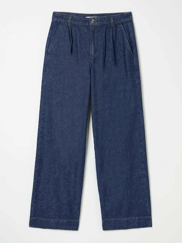 Fat Face Jeans Women Arie Ink Wide Leg Jeans