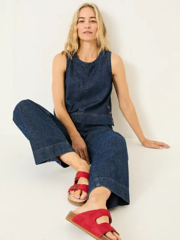 Fat Face Jeans Women Arie Ink Wide Leg Jeans