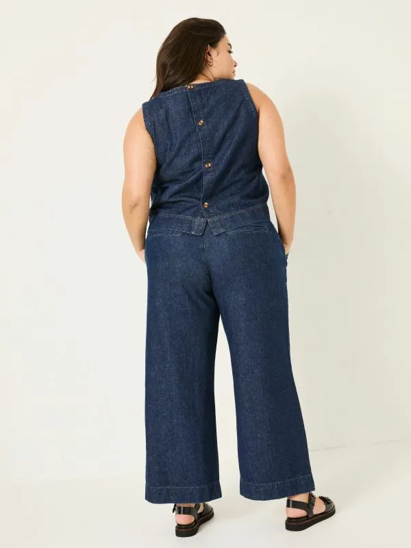 Fat Face Jeans Women Arie Ink Wide Leg Jeans