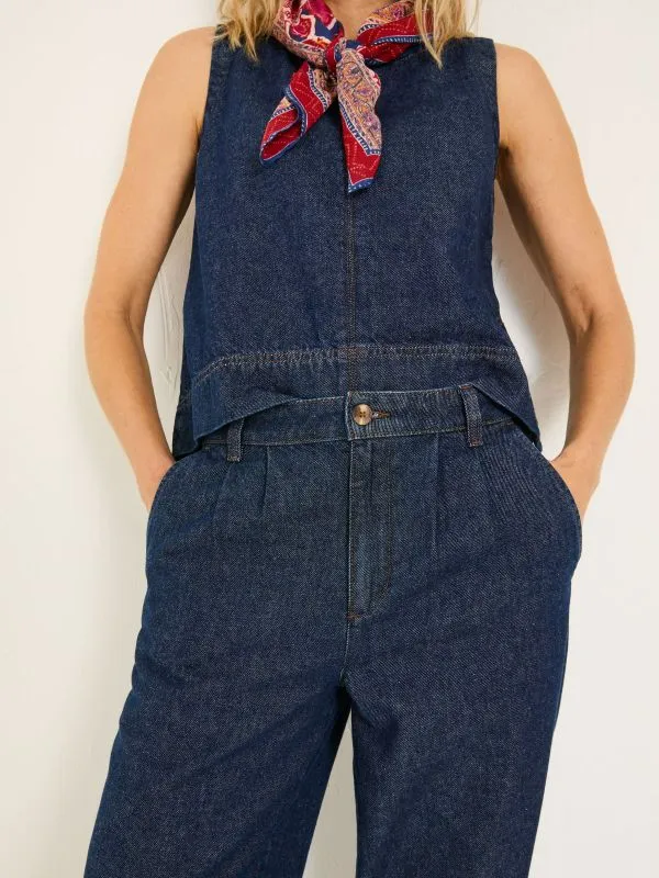Fat Face Jeans Women Arie Ink Wide Leg Jeans