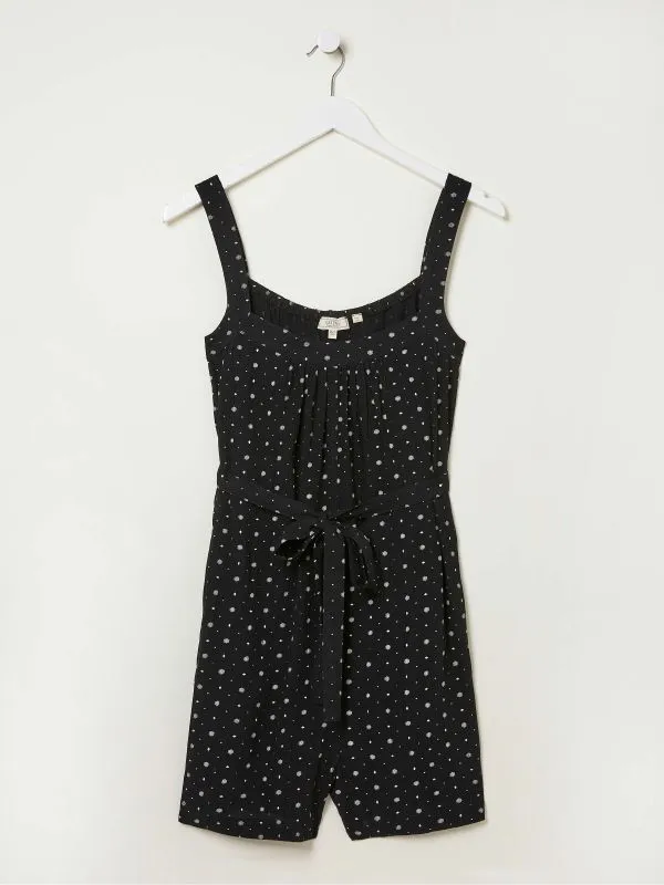 Fat Face Jumpsuits and Playsuits Women Black Geo Print Annie Playsuit