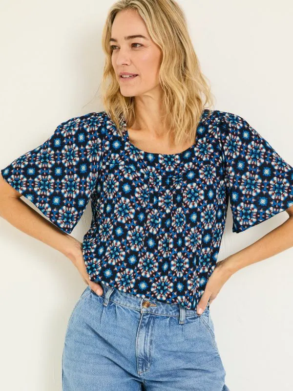 Fat Face Shirts and Blouses Women Indigo Blue Kyro Blouse