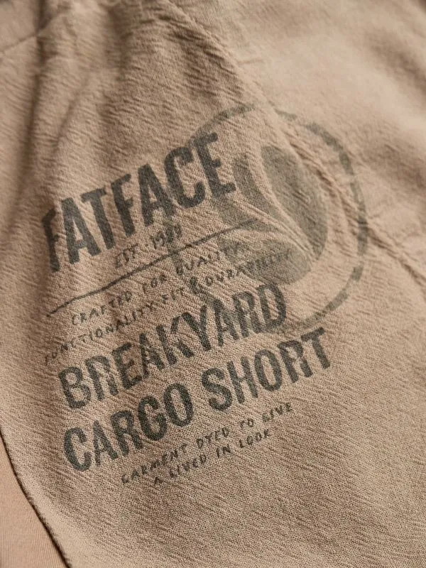 Fat Face Shorts Men Breakyard Mid Brown Cargo Shorts