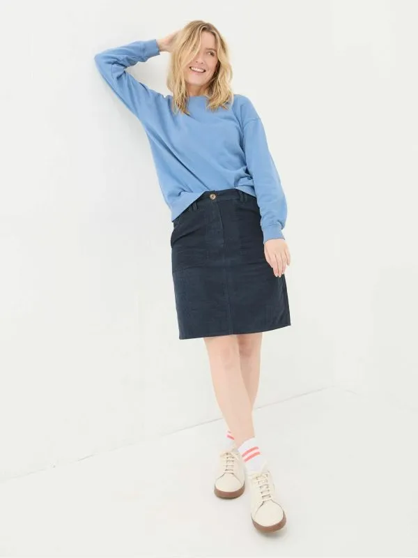 Fat Face Skirts Women Chesil Dark Navy Cord Skirt