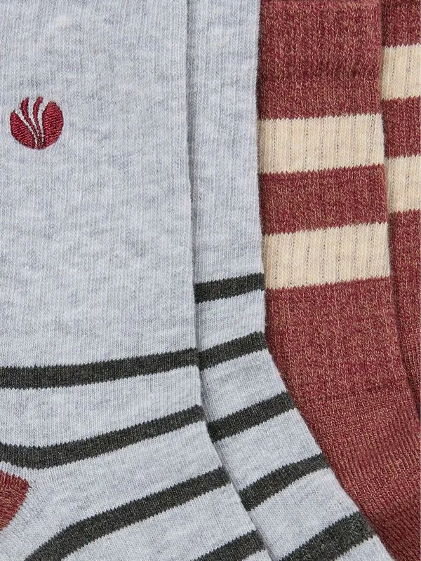 Fat Face Socks Men Brown 2 Pairs Of Sport Socks