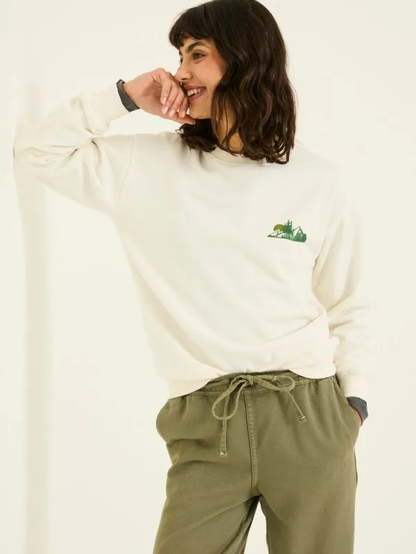 Fat Face Sweatshirts and Hoodies Women Georgia Ivory Wilding Graphic Sweater