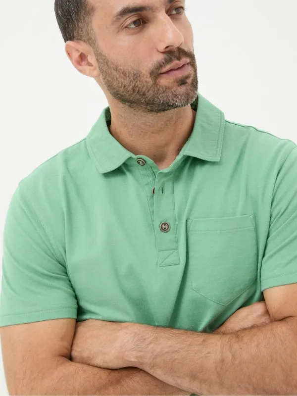 Fat Face Tall Collection Men Green Perranporth Polo Shirt