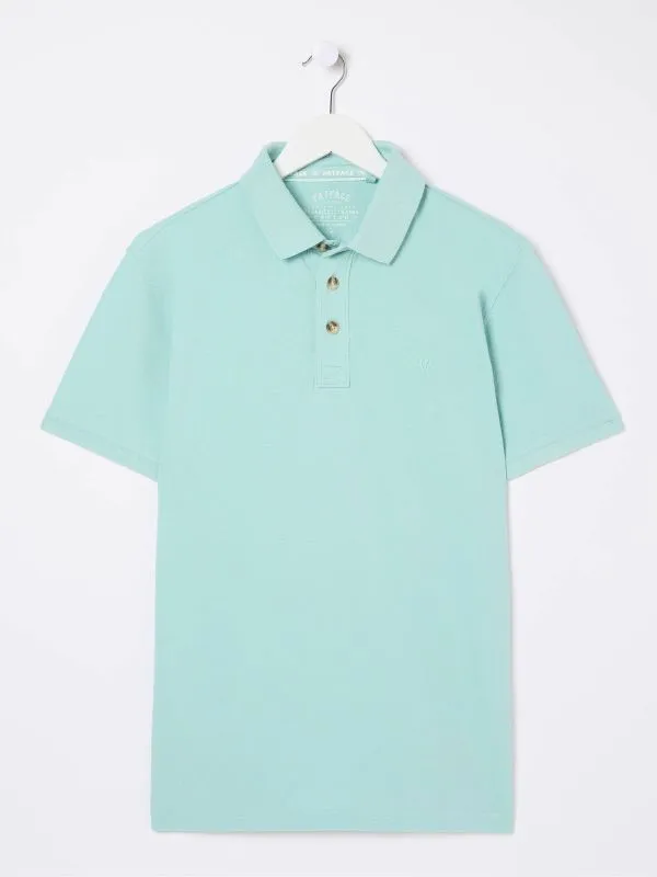 Fat Face Tall Collection Men Turquoise Blue Pique Polo Shirt