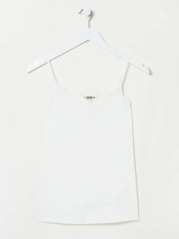 Fat Face Tops and TShirts Women White VNeck Vest