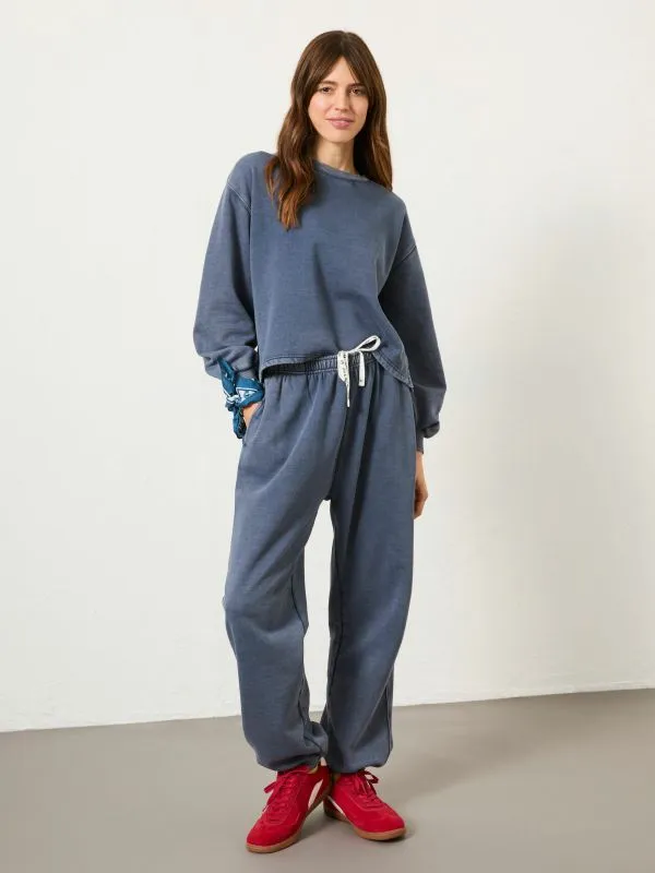 Fat Face Trousers and Leggings Women Blue Hope Sweat 100 Organic Cotton Joggers