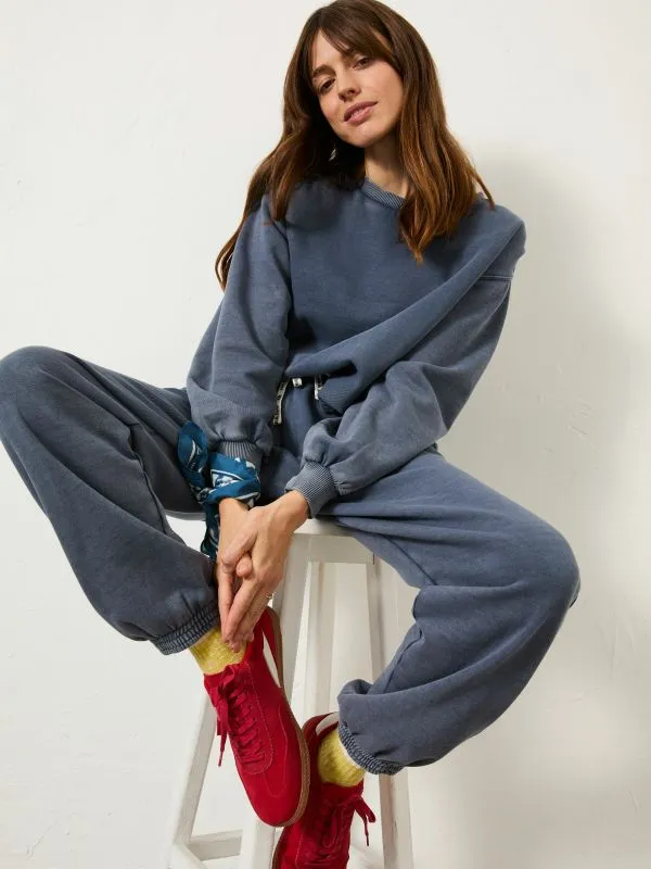Fat Face Trousers and Leggings Women Blue Hope Sweat 100 Organic Cotton Joggers Fat Face Trousers and Leggings Women Blue Hope Sweat 100 Organic Cotton Joggers