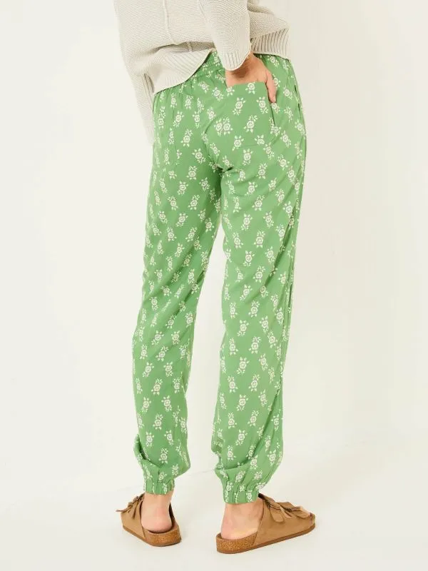 Fat Face Trousers and Leggings Women Lyme Green Cuffed Jogger