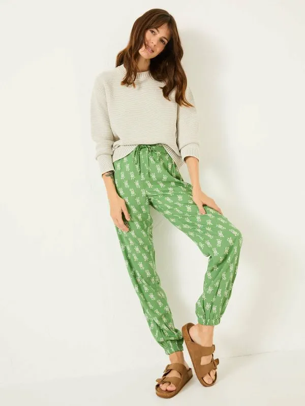 Fat Face Trousers and Leggings Women Lyme Green Cuffed Jogger