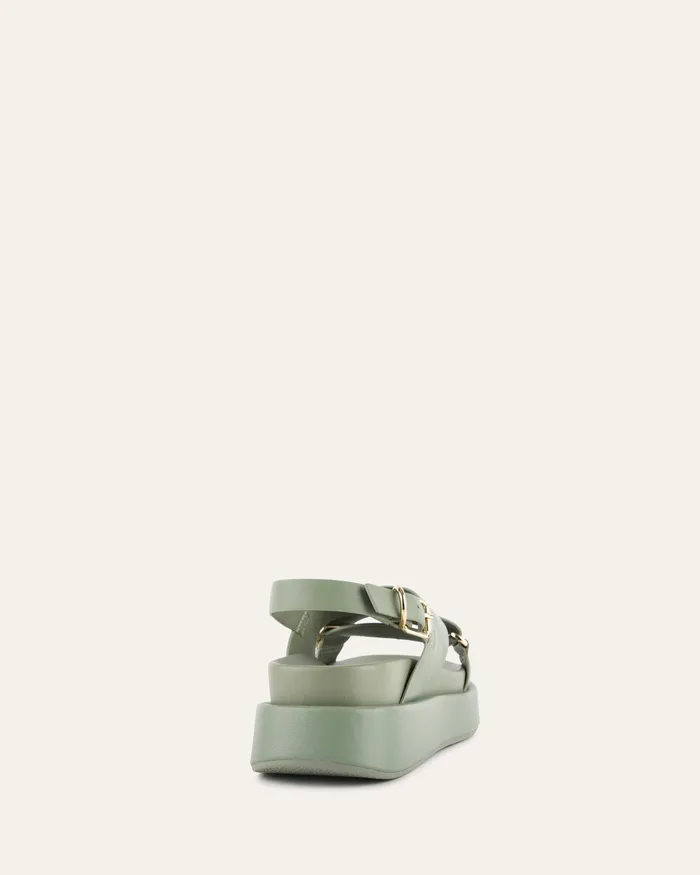 FLAT SANDALS Marley flat sandals pistachio green leather jomercer Women FLAT SANDALS Marley flat sandals pistachio green leather jomercer Women