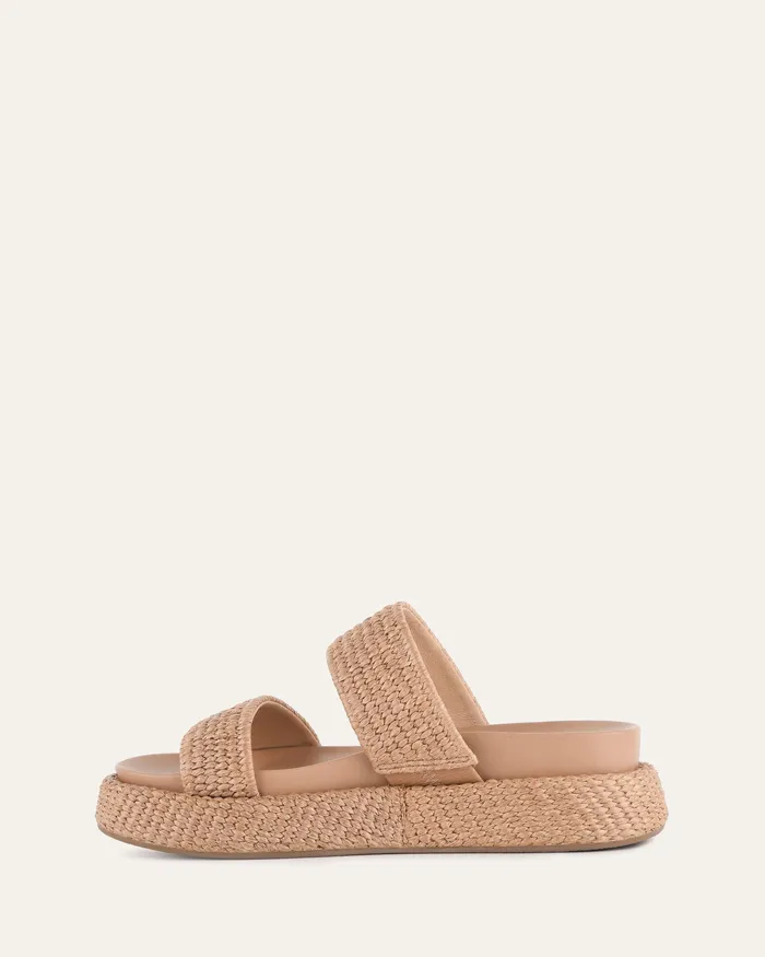 FLAT SANDALS Women jomercer Marco flat sandals tan raffia