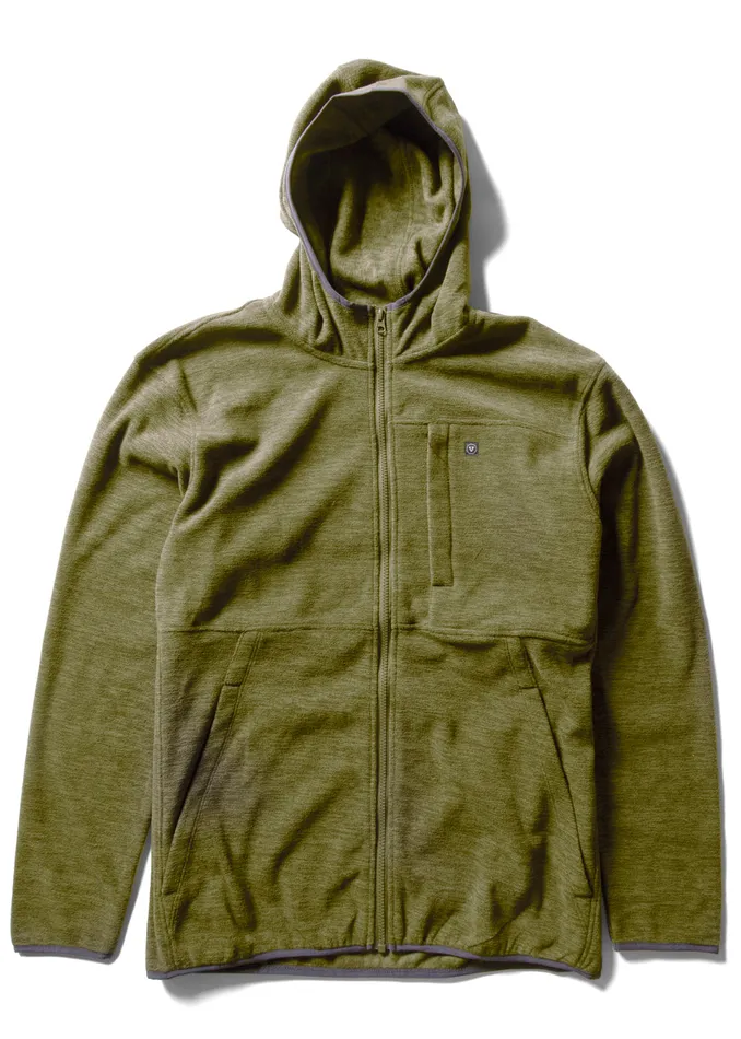Fleece and Hoodies Vissla Men EcoZy Hoodie Jacket Tarp